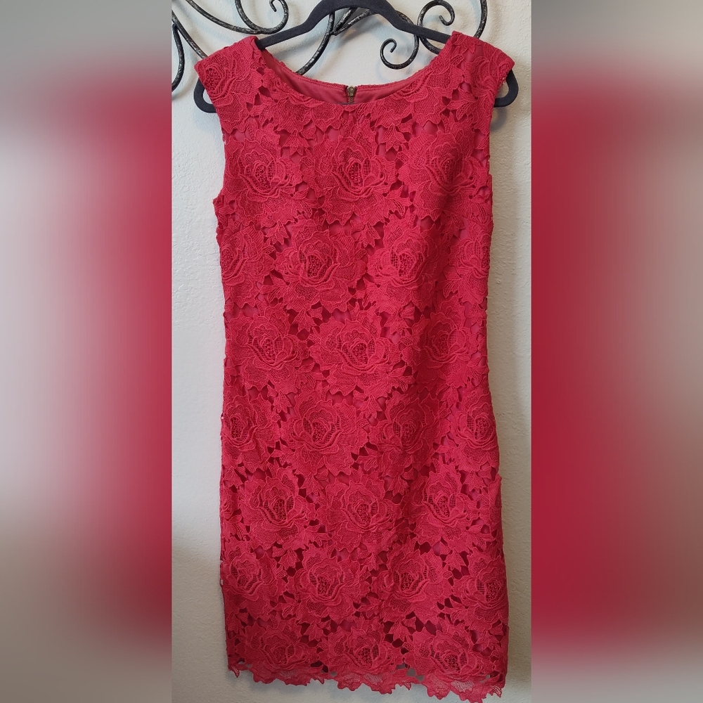 Vera Wang Orange Mini Sheath Dress